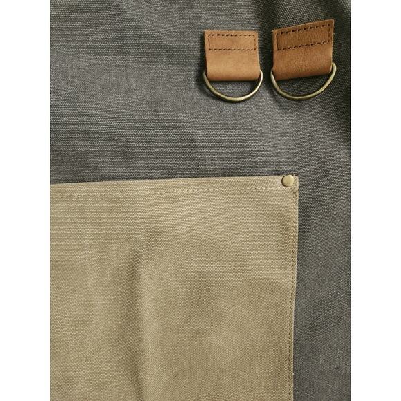 BBQ Butler Men's Canvas and Leather Apron Adj. Straps Grilling/Cookouts NWT - Picture 5 of 6